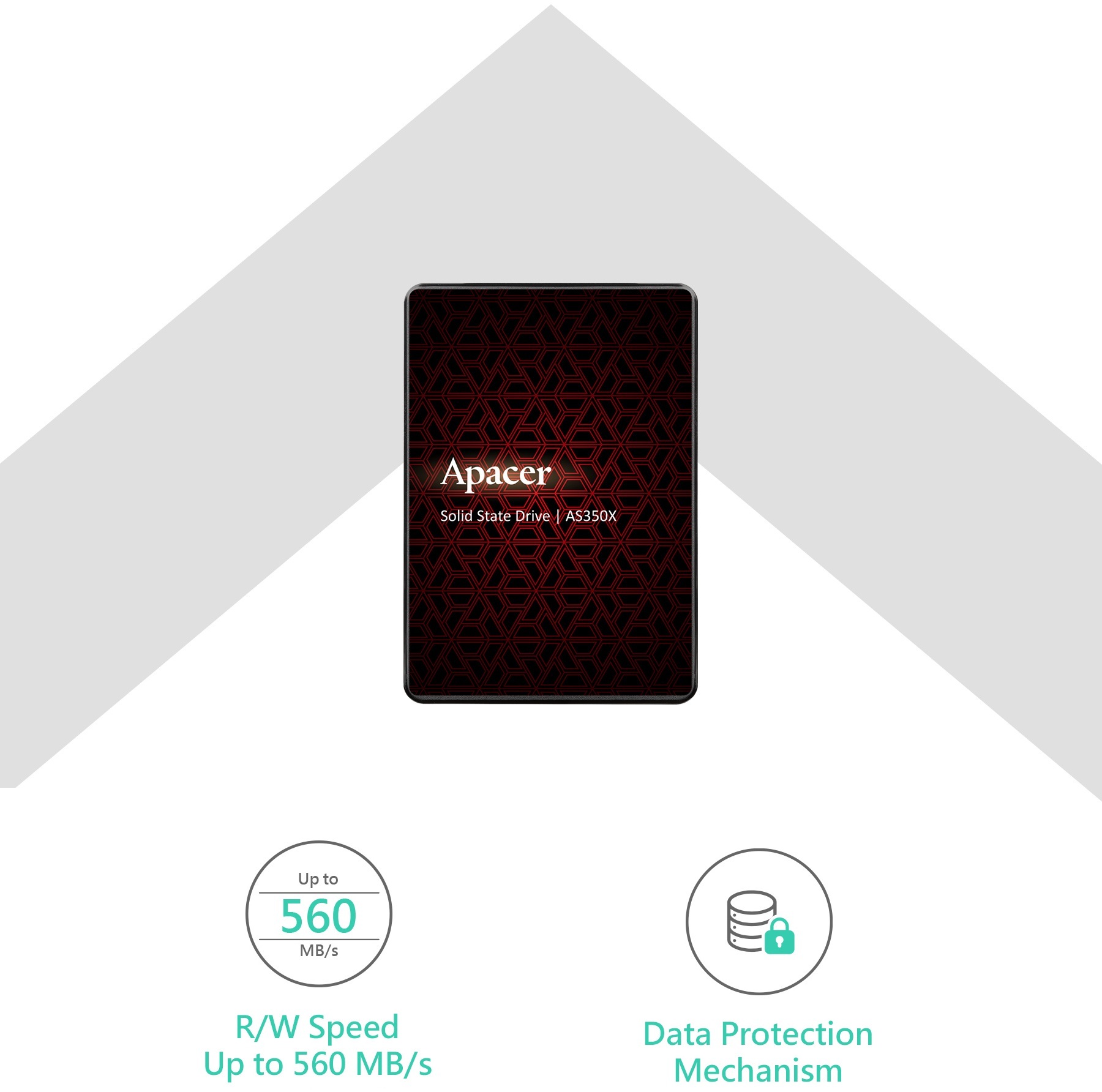 SSD накопитель APACER 2.5" 1TB AS350X (AP1TBAS350XR) фото 