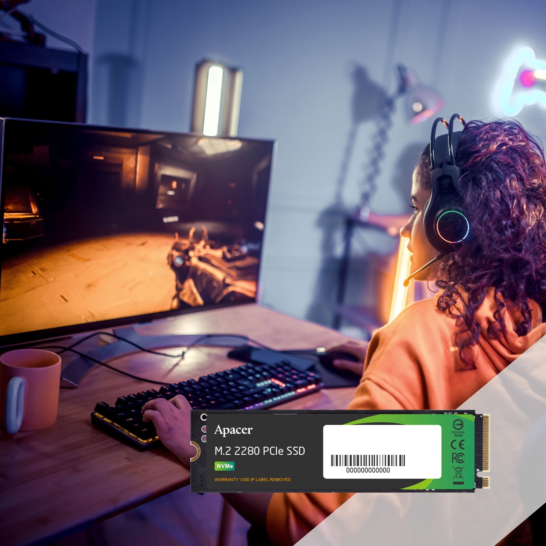 SSD накопичувач APACER M.2 2280 2TB (AP2TBAS2280F4L-1)фото