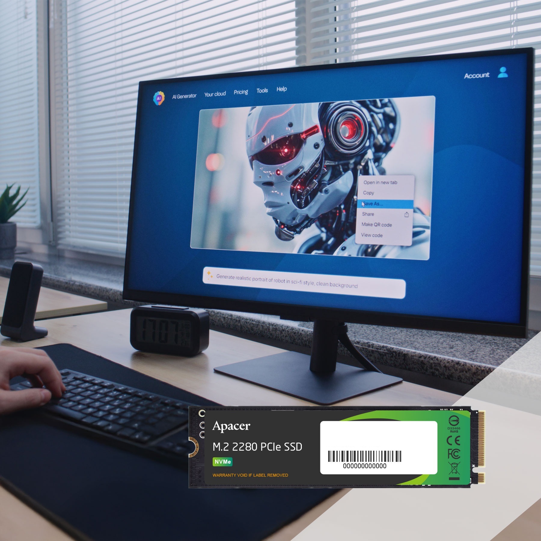 SSD накопичувач APACER M.2 2280 2TB (AP2TBAS2280F4L-1)фото