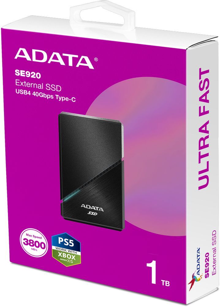 SSD накопитель ADATA USB 4.0 2TB SE920 (SE920-2TCBK) фото 