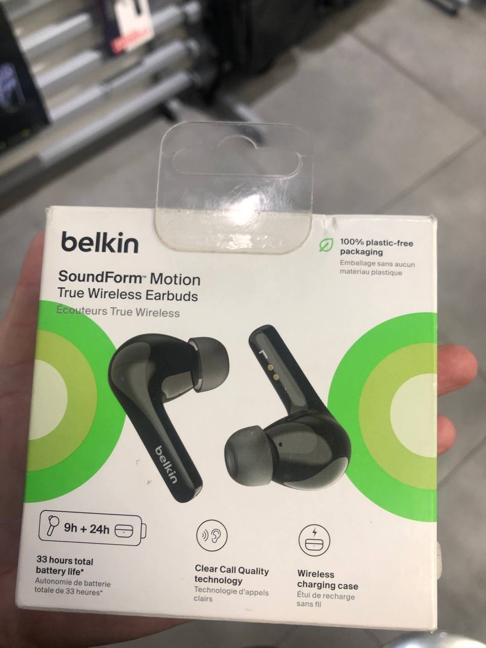 Навушники Belkin Soundform Motion True Wireless Black (AUC010BTBK)фото2