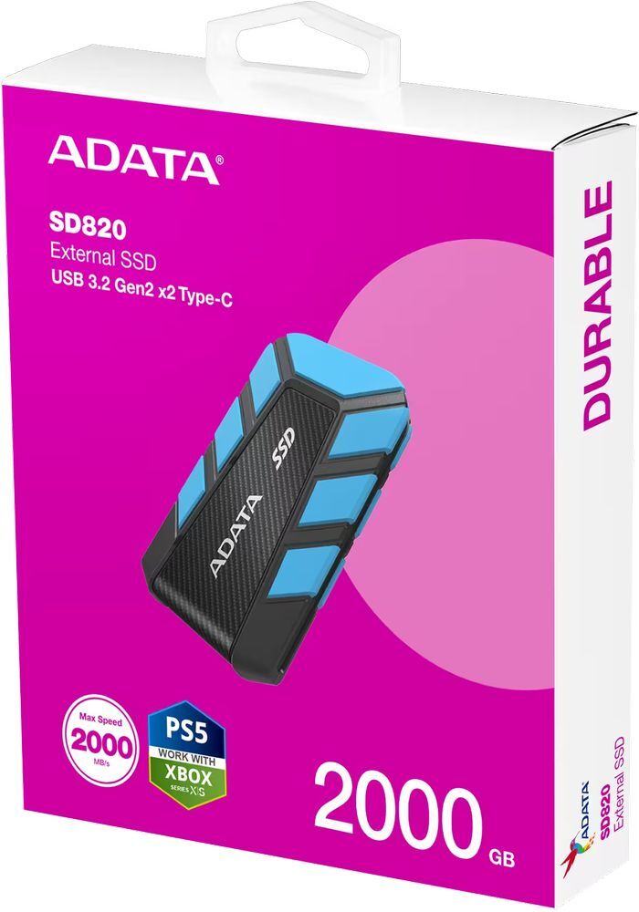 SSD накопитель ADATA USB 3.2 2TB SD820 (SD820-2000G-CBU) фото 