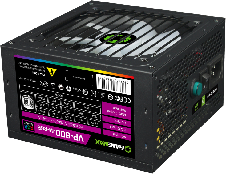 Блок питания GAMEMAX 800W (VP-800-M-RGB) фото