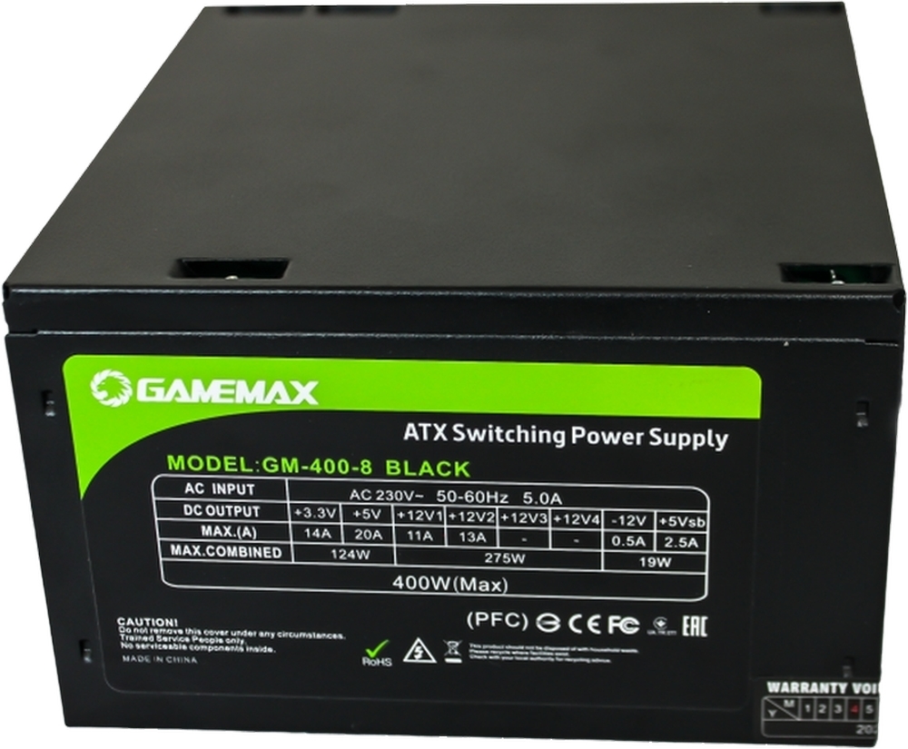 Блок питания GAMEMAX GM-400-8CM Black (GM-400-8CM Black) фото
