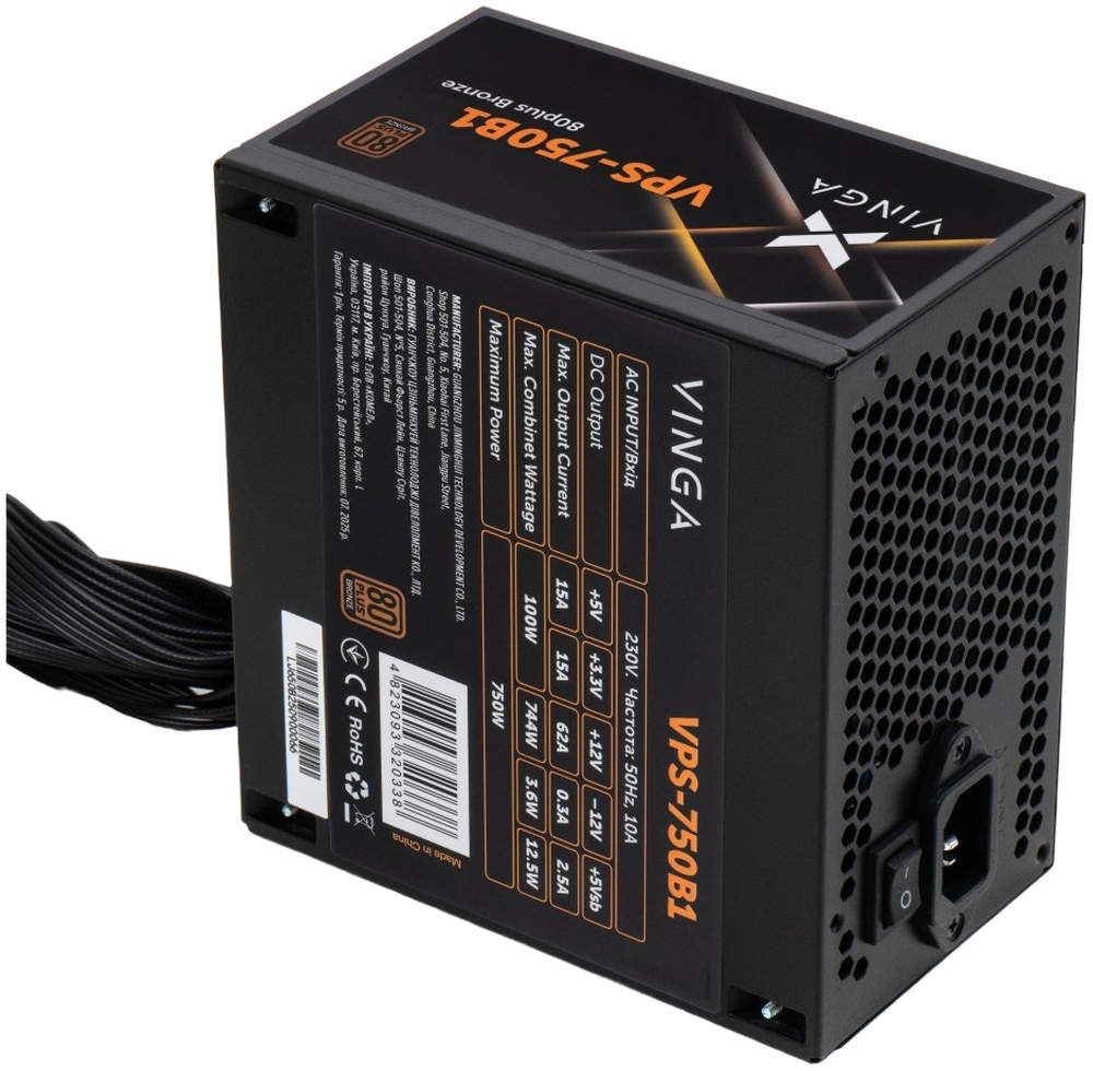 Блок живлення Vinga 750W (VPS-750B1) фото2