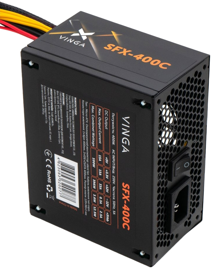 Блок живлення Vinga 400W ОЕМ (SFX-400С) фото3