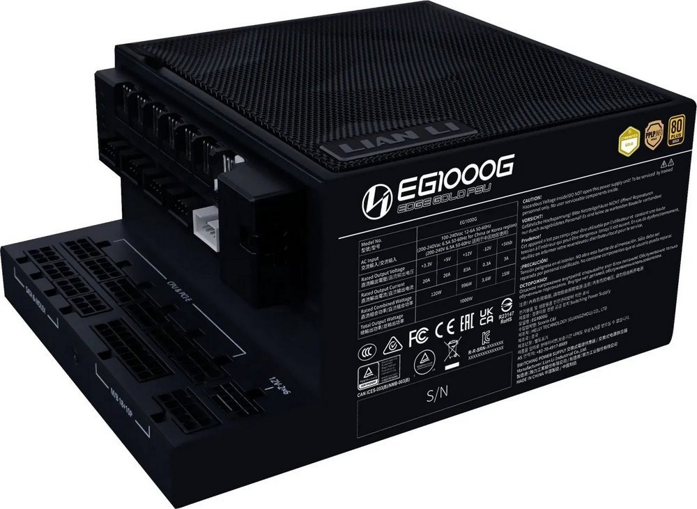 Блок живлення Lian Li 1000W EDGE GOLD Black (G9P.EG1000G.BH00.EU) фото
