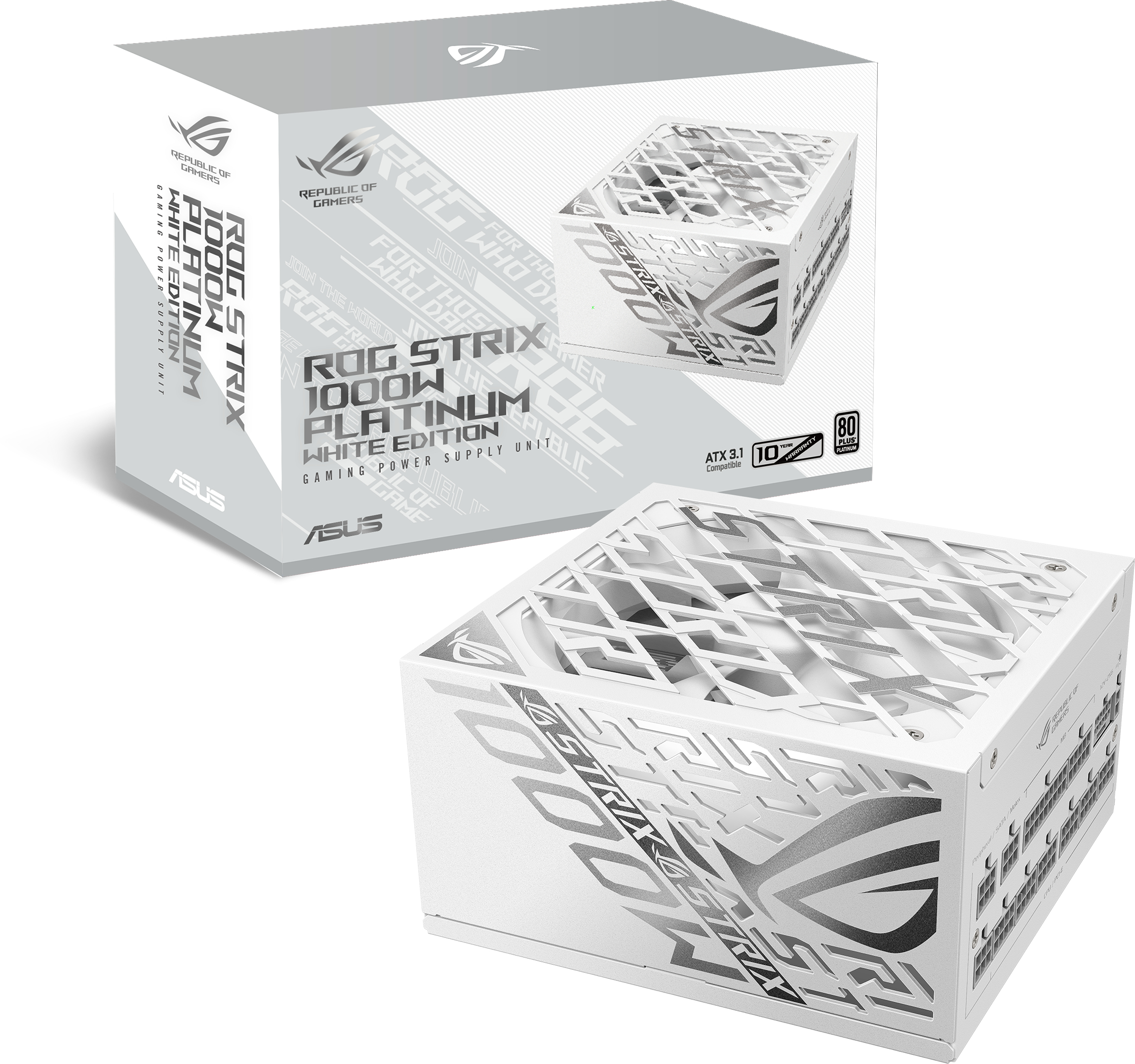 Блок питания ASUS 1000W ROG Strix Platinum White Edition (90YE00W4-B0NA00) фото 11