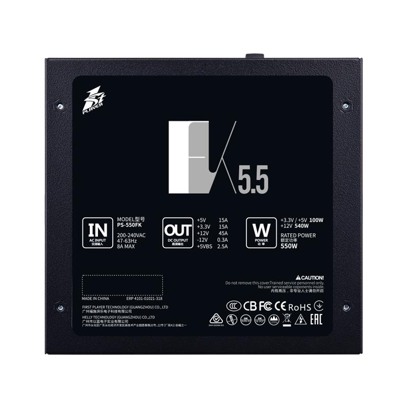 Блок живлення 1stPlayer 550W (FK-550-BK-EU) фото3