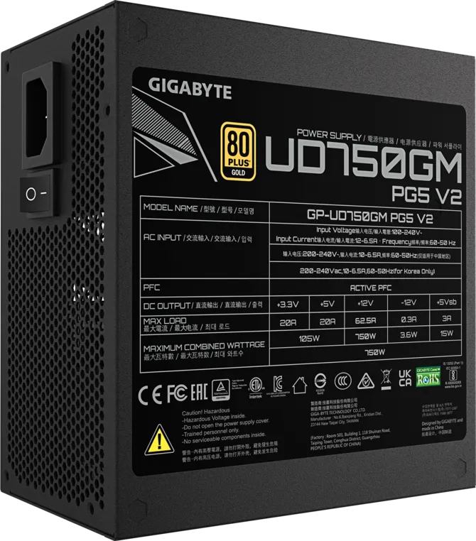 Блок живлення GIGABYTE 750W (GP-UD750GM PG5 V2) фото5