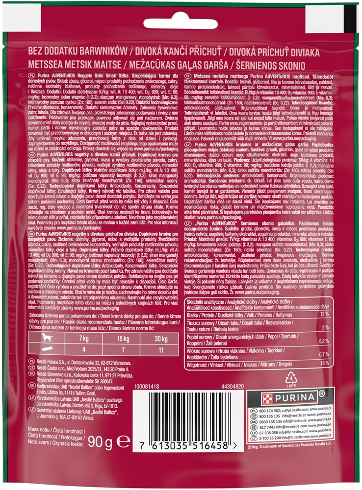 Лакомство для взрослых собак Adventuros Кусочки со вкусом дикого кабана 90 г фото 3