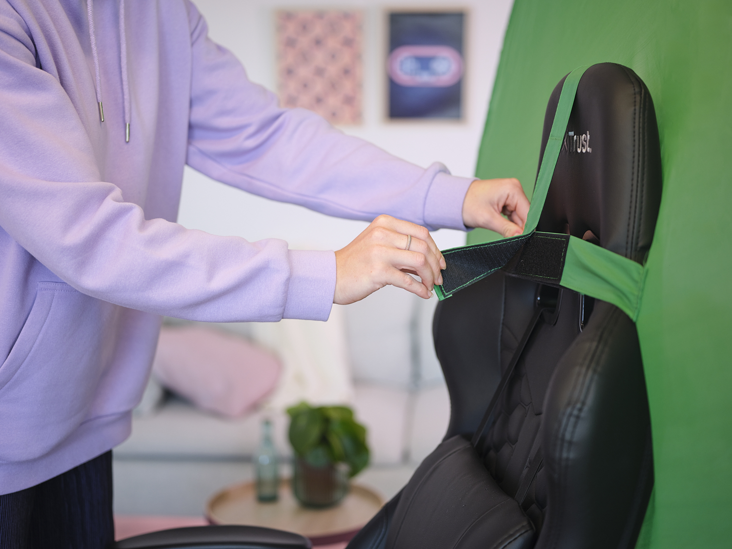 Комплект для стриминга Trust Maku+ 2-in-1 Streaming Kit, зеленый фон и кольцевая лампа фото 14