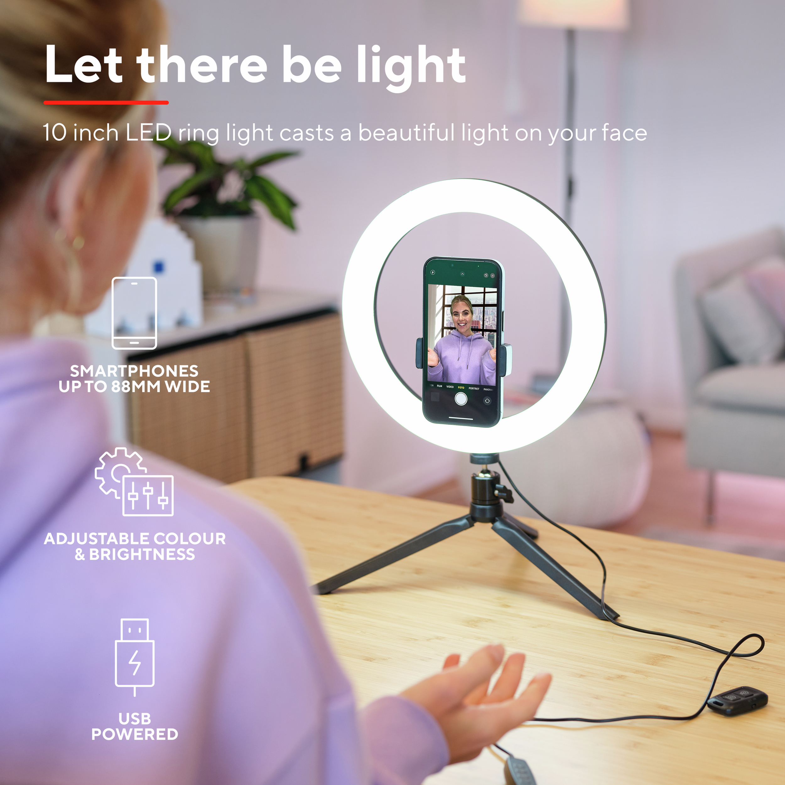 Комплект для стриминга Trust Maku+ 2-in-1 Streaming Kit, зеленый фон и кольцевая лампа фото 8