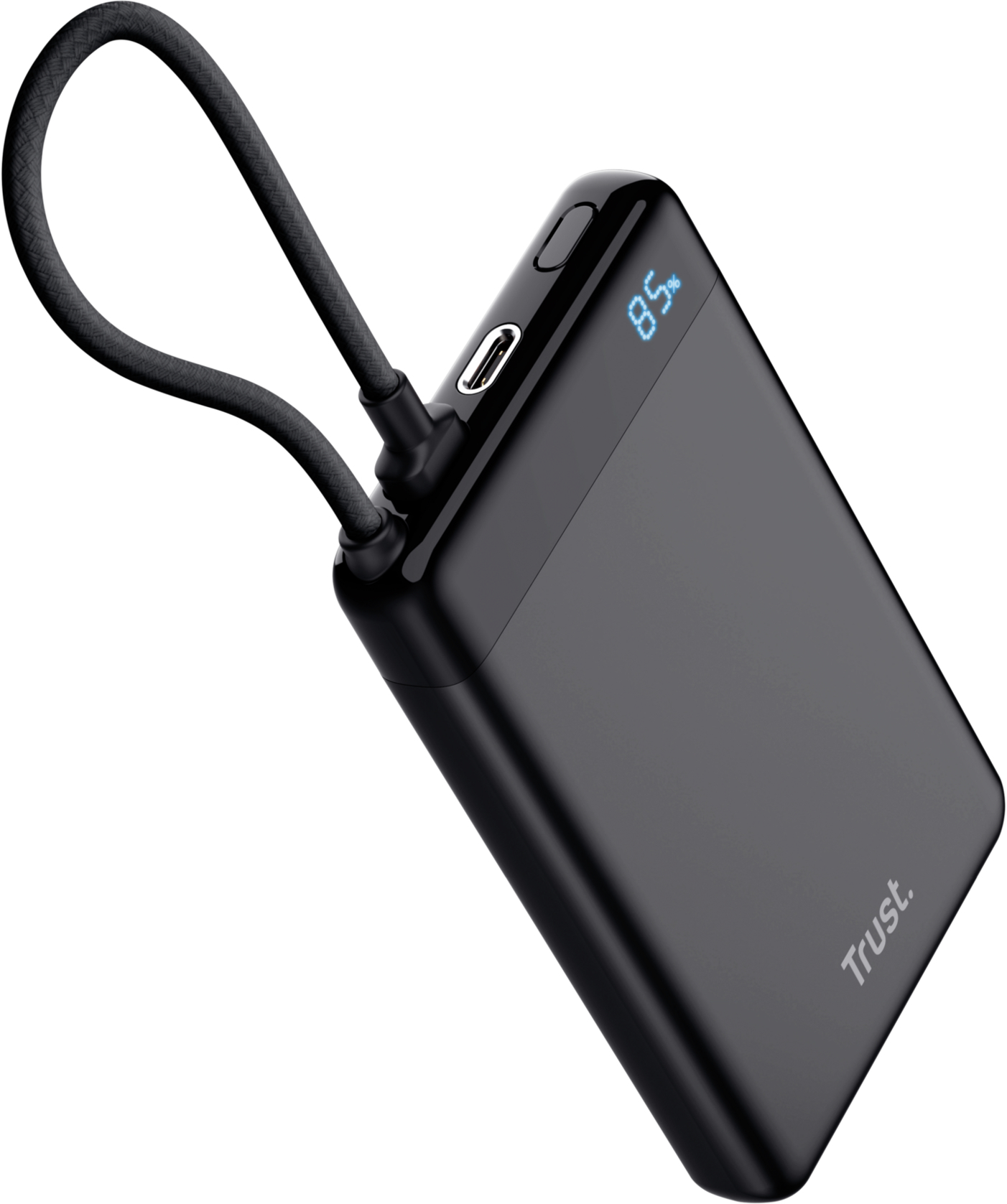 Портативное зарядное устройство power bank Trust Fiera, 10000мА·год, 2хUSB-C, 20W, PD/QC 3.0, Black фото 