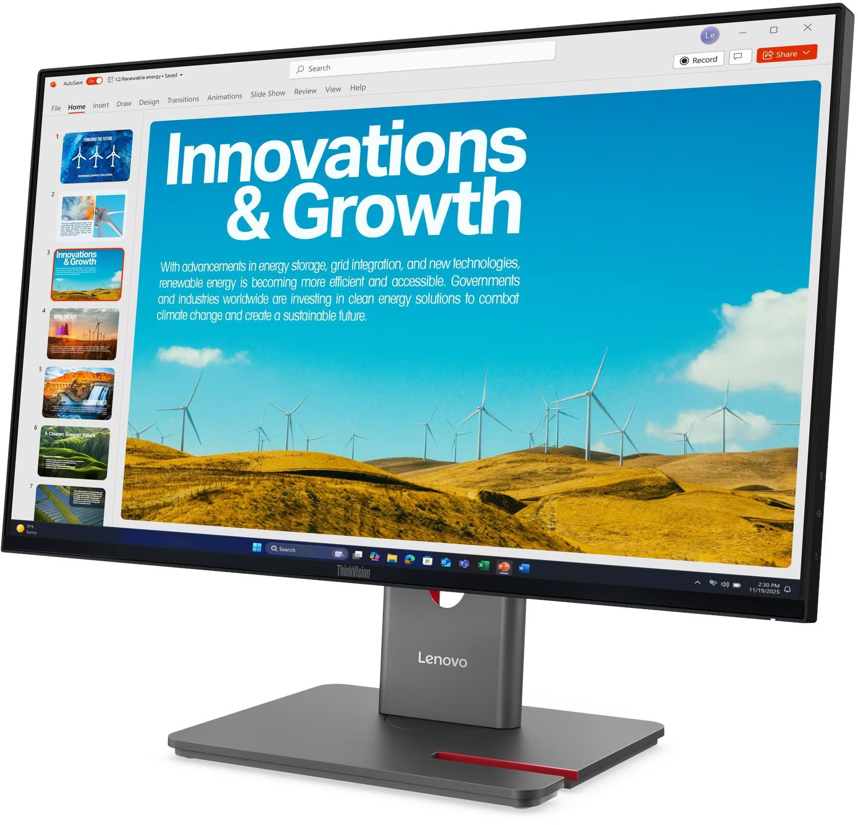 Монитор 23.8" LENOVO ThinkVision P24QD-40 (64B1GAT1UA) фото 3