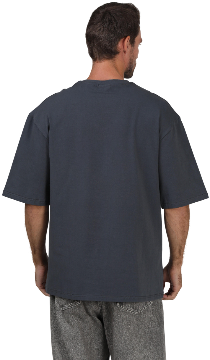 Набор футболок мужских хлопковых Ray Oversize U0104M-Dark Grey-Black S/M 2шт разноцветных фото3