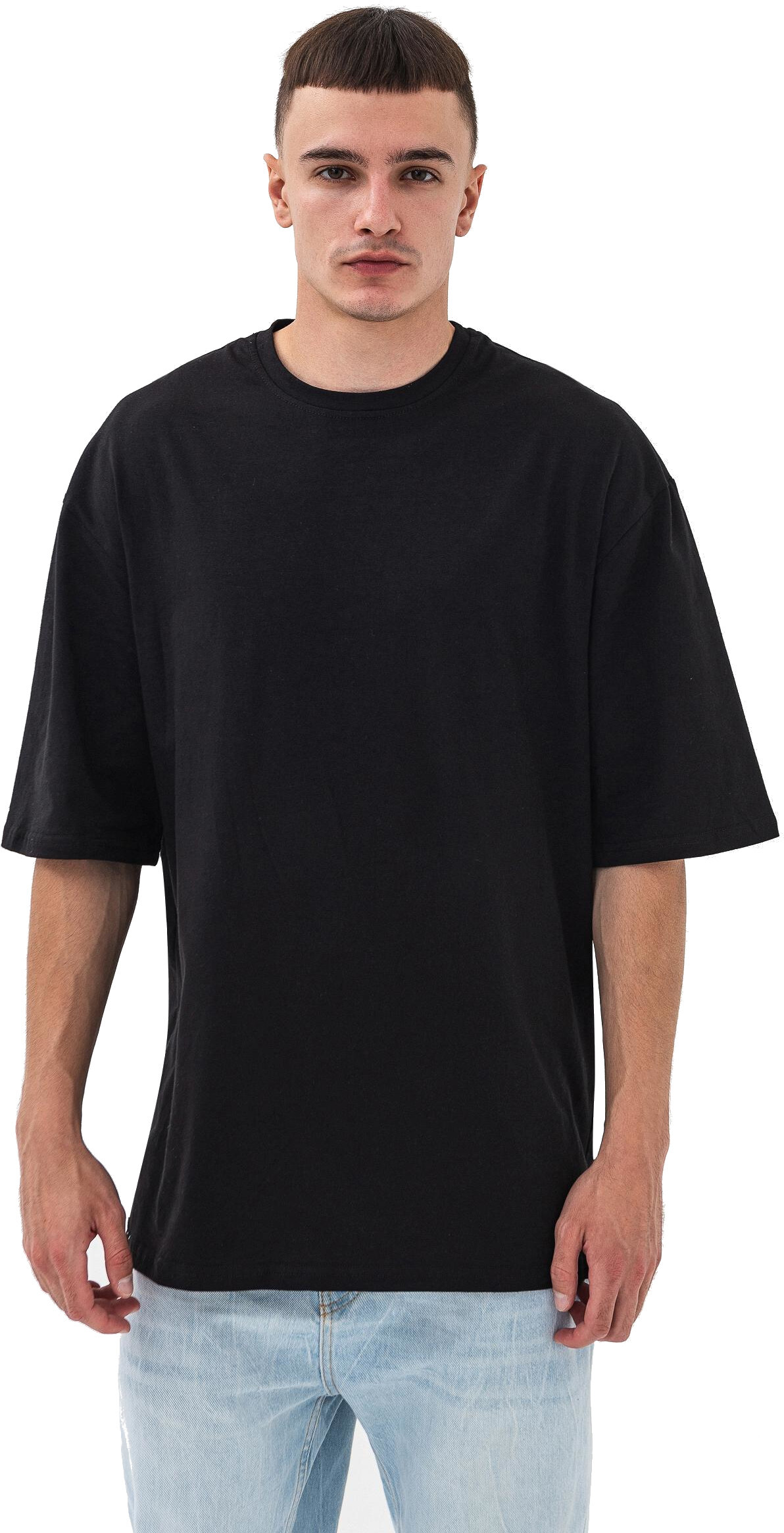 Набор футболок мужских хлопковых Ray Oversize U0104M-Dark Grey-Black S/M 2шт разноцветных фото5