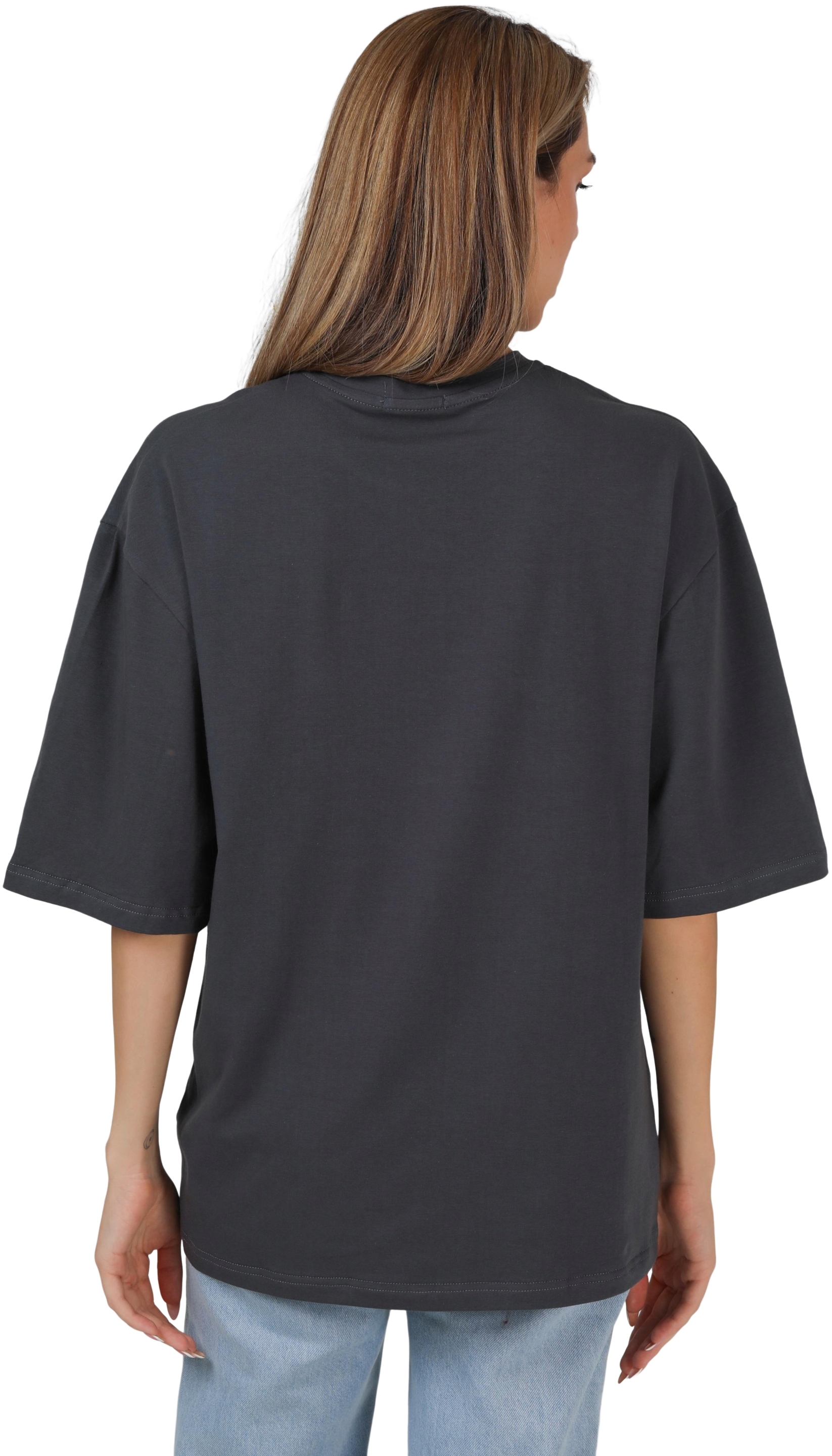 Набор футболок женских хлопковых Ray Oversize U0104W-Dark Grey-Black L/XL 2шт разноцветных фото3