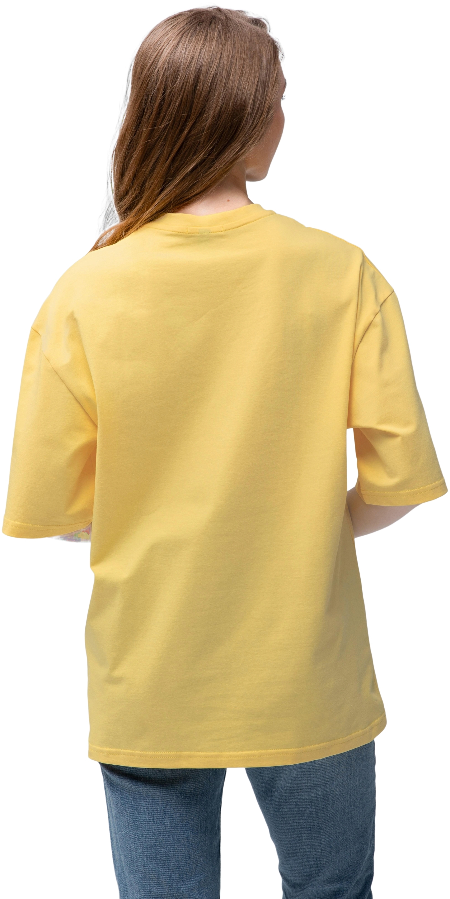 Набор футболок женских хлопковых Ray Oversize U0104W-Grey-Lemon 2XL/3XL 2шт разноцветных фото5