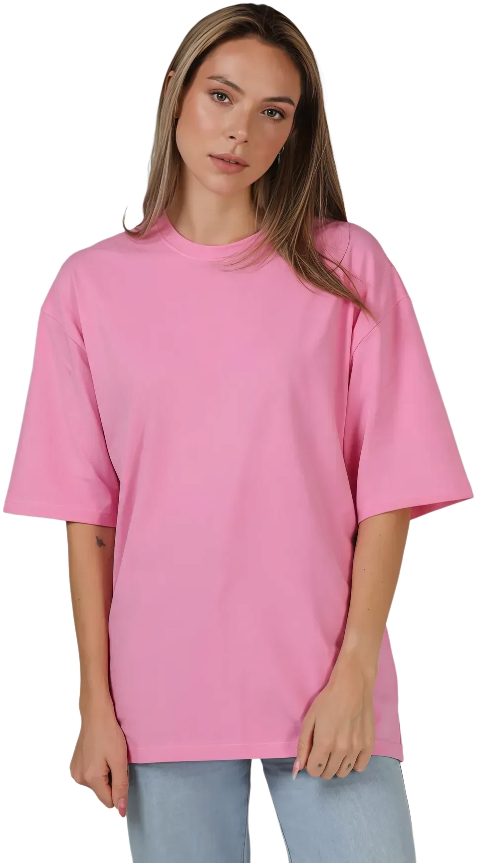 Набор футболок женских хлопковых Ray Oversize U0104W-Pink-Lilac L/XL 2шт разноцветных фото2