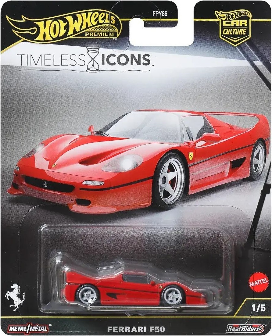 Коллекционная модель машинки Hot Wheels Ferrari F50 серии Car Culture (JBK56) фото 6