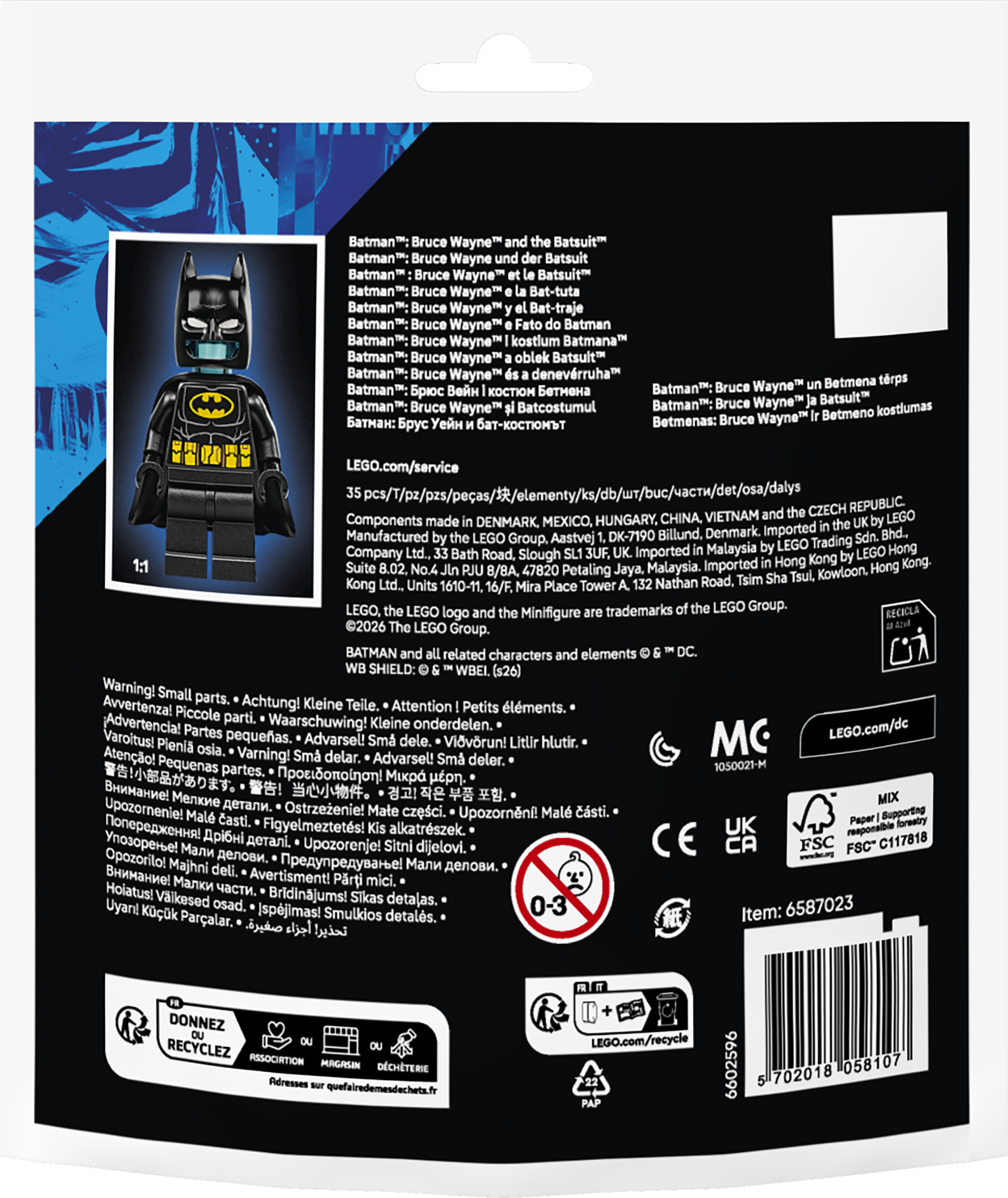 LEGO 30726 Super Heroes Batman: Брюс Уэйн и костюм Бэтмена фото 