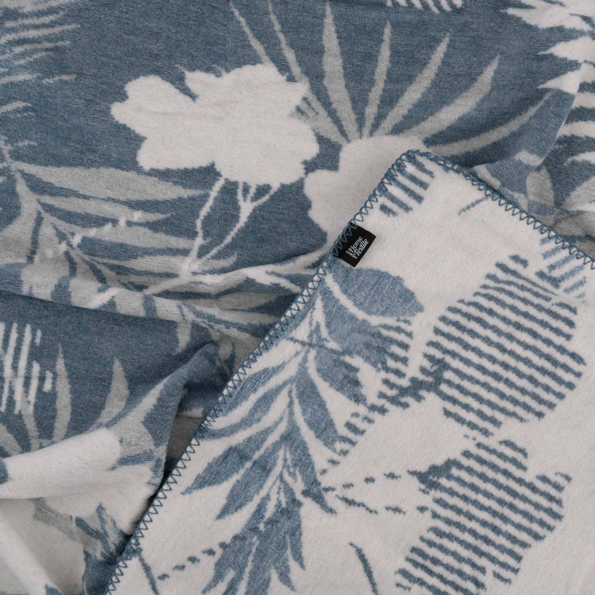 Плед ARDESTO Leonardo 150х200см, листя, синій (ART0408LT)фото