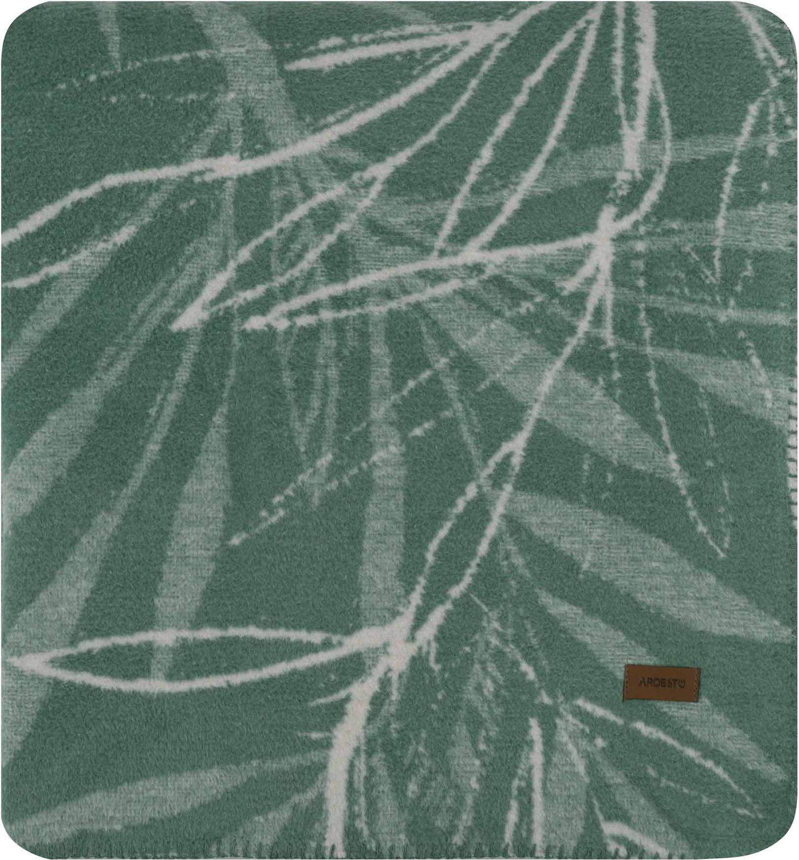 Плед ARDESTO Leonardo 150х200см, листя, зелений (ART0410LT)фото