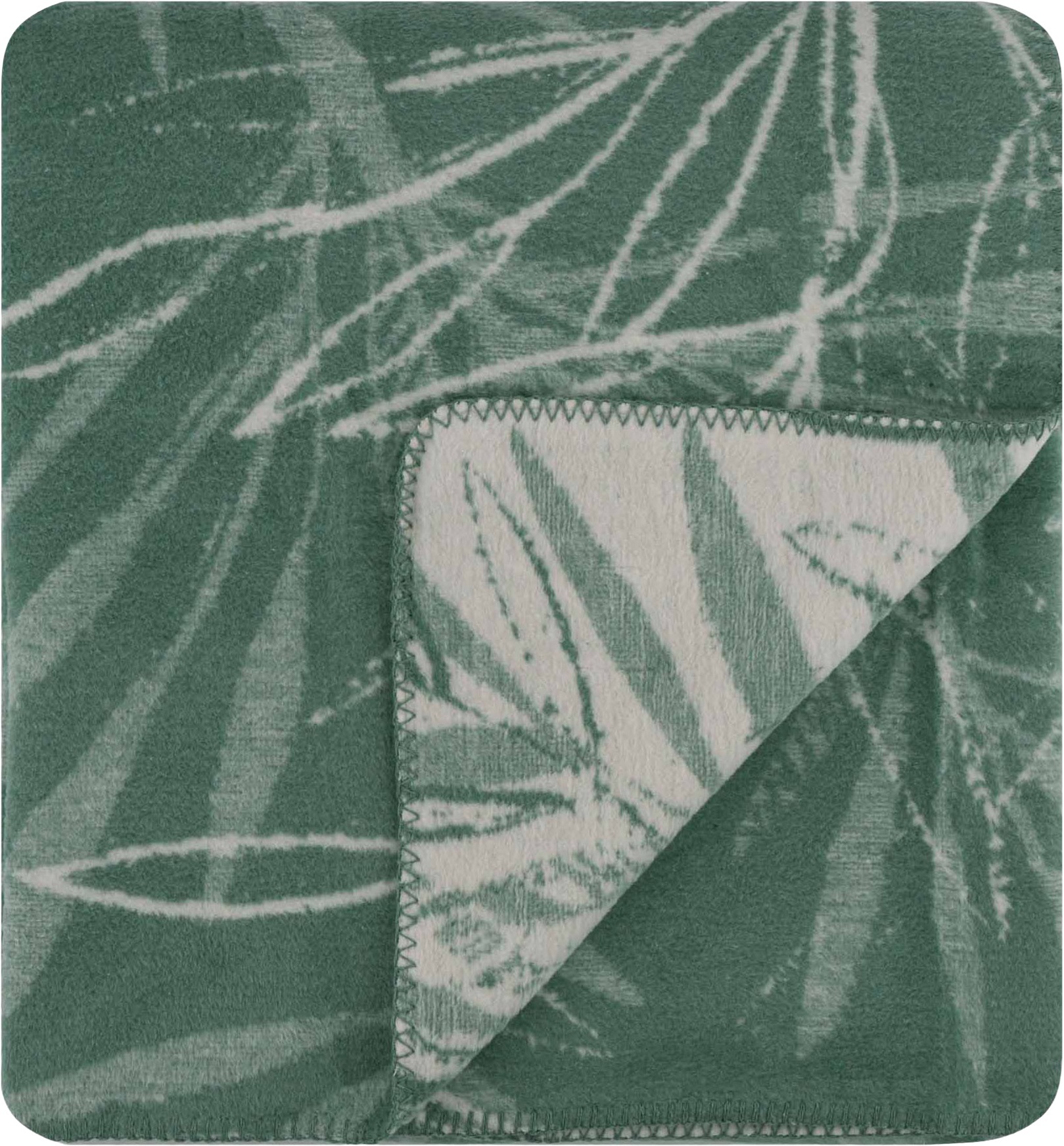 Плед ARDESTO Leonardo 200х220см, листя, зелений (ART0411LT)фото