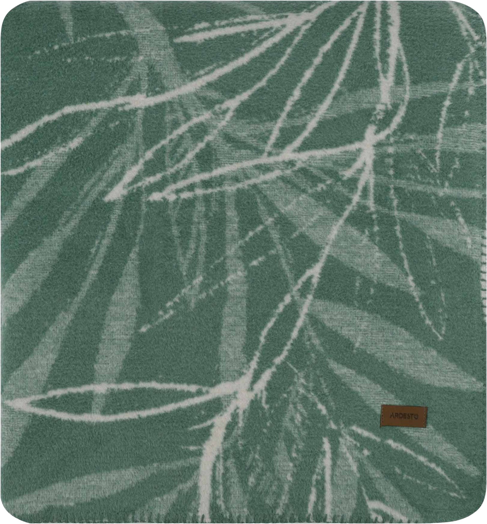 Плед ARDESTO Leonardo 200х220см, листя, зелений (ART0411LT)фото