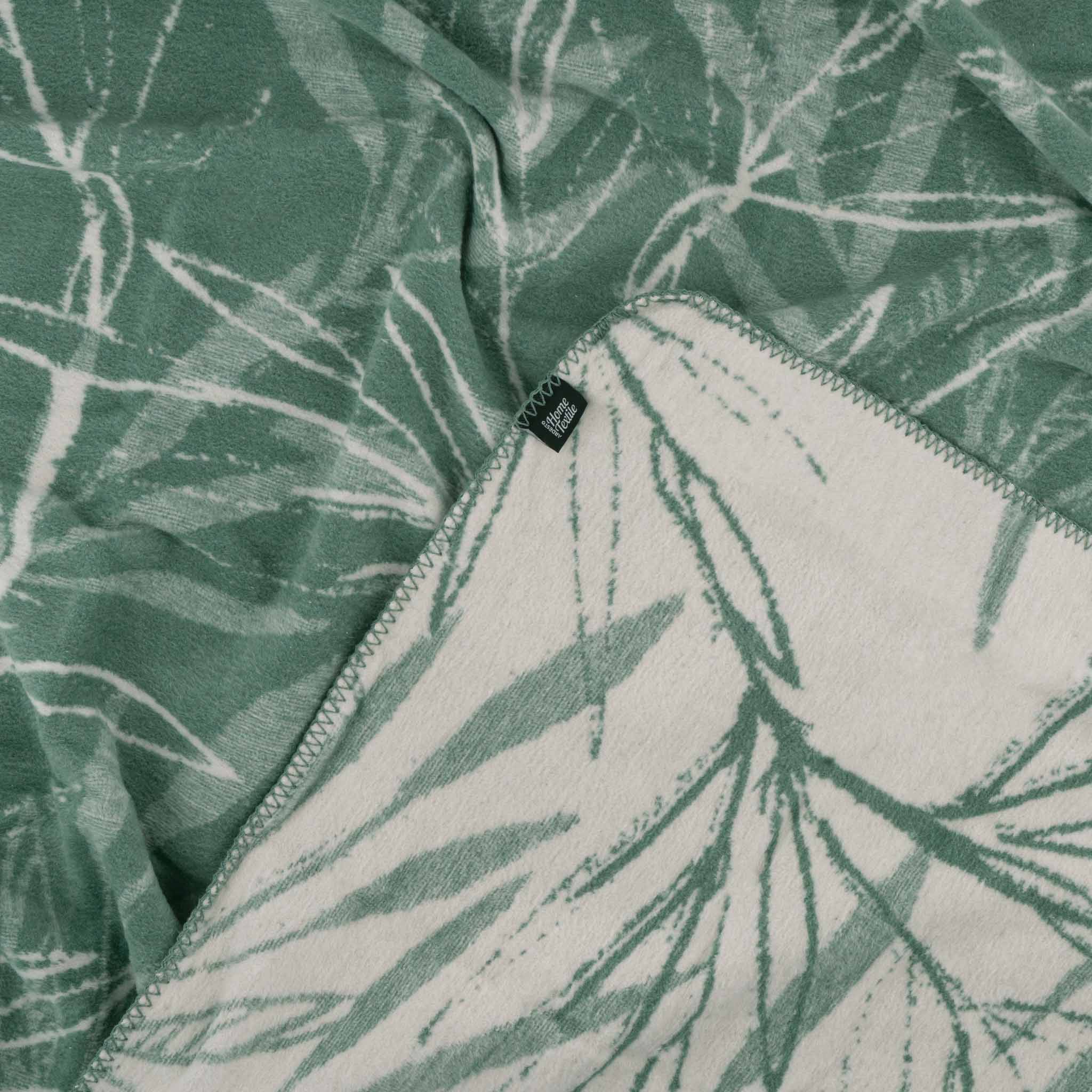 Плед ARDESTO Leonardo 200х220см, листя, зелений (ART0411LT)фото