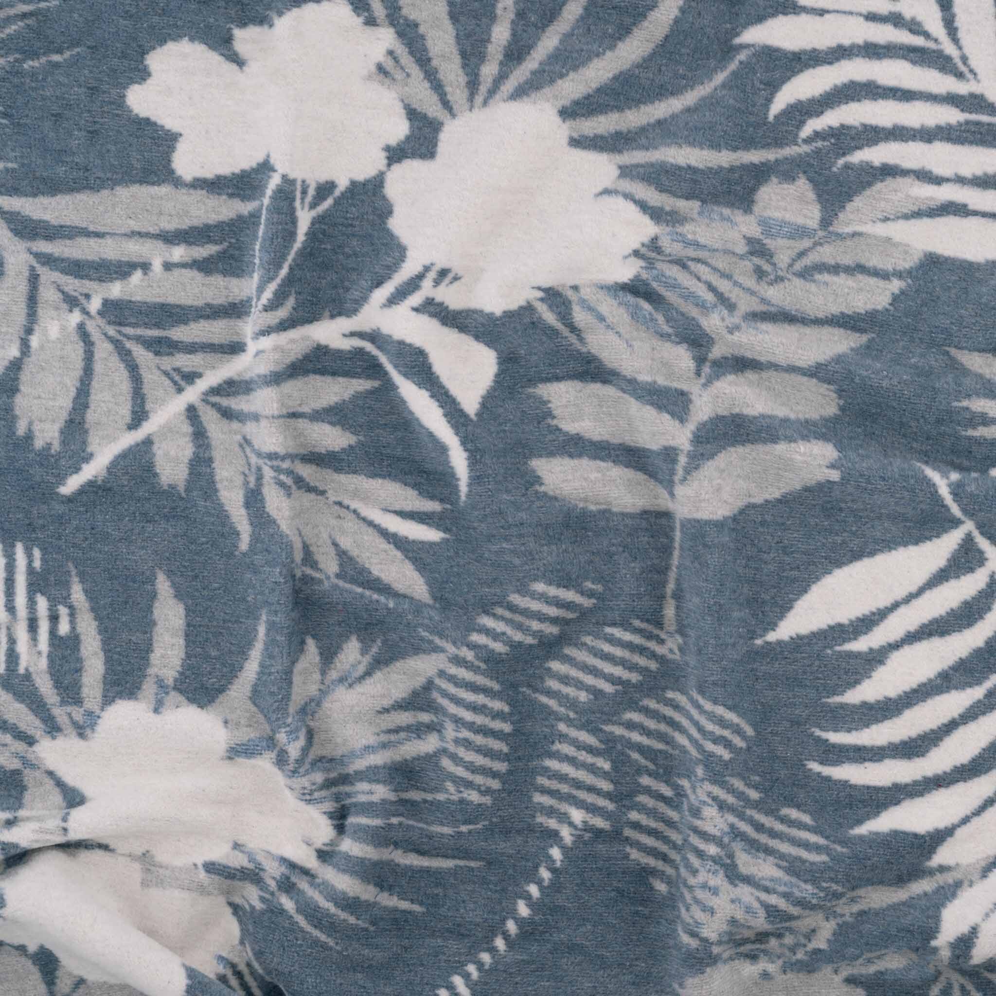 Плед ARDESTO Leonardo 200х220см, листя, синій (ART0409LT)фото