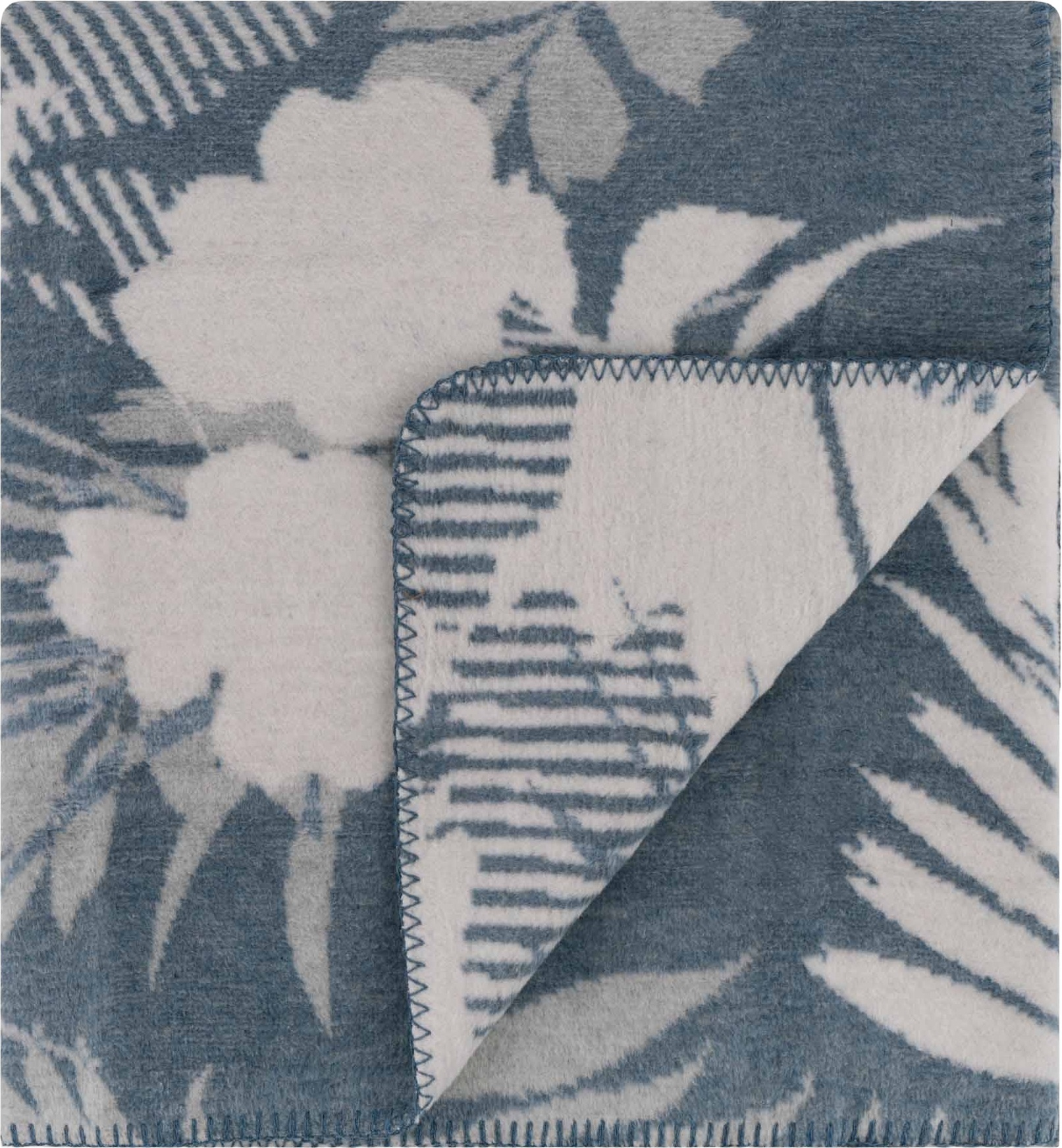 Плед ARDESTO Leonardo 200х220см, листя, синій (ART0409LT)фото