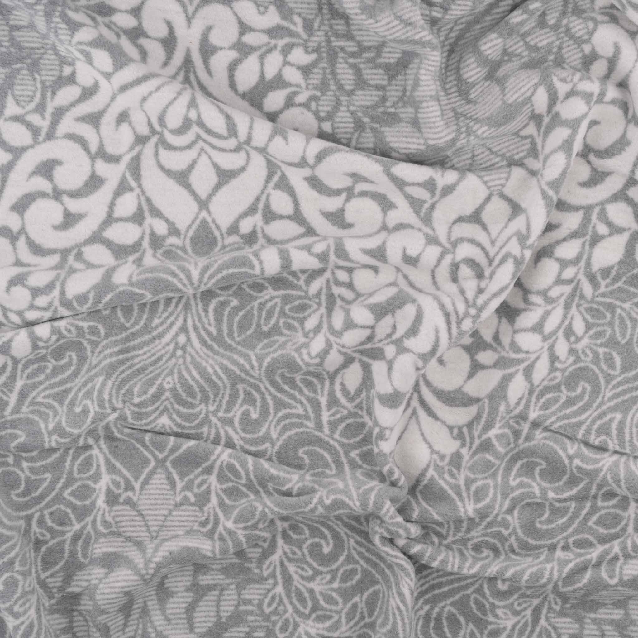 Плед ARDESTO Leonardo 200х220см, вензель, сірий (ART0413LT)фото