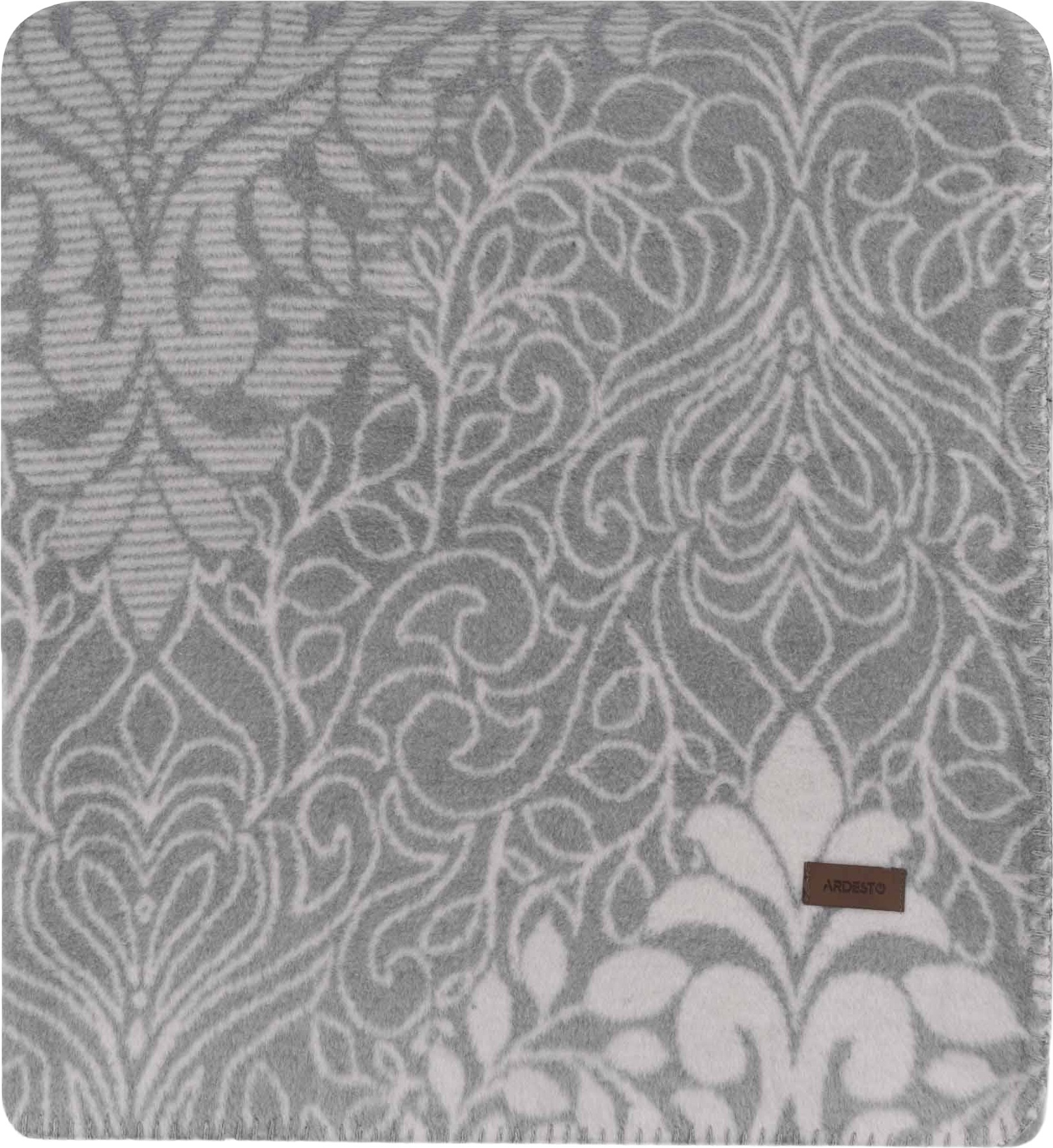 Плед ARDESTO Leonardo 200х220см, вензель, сірий (ART0413LT)фото