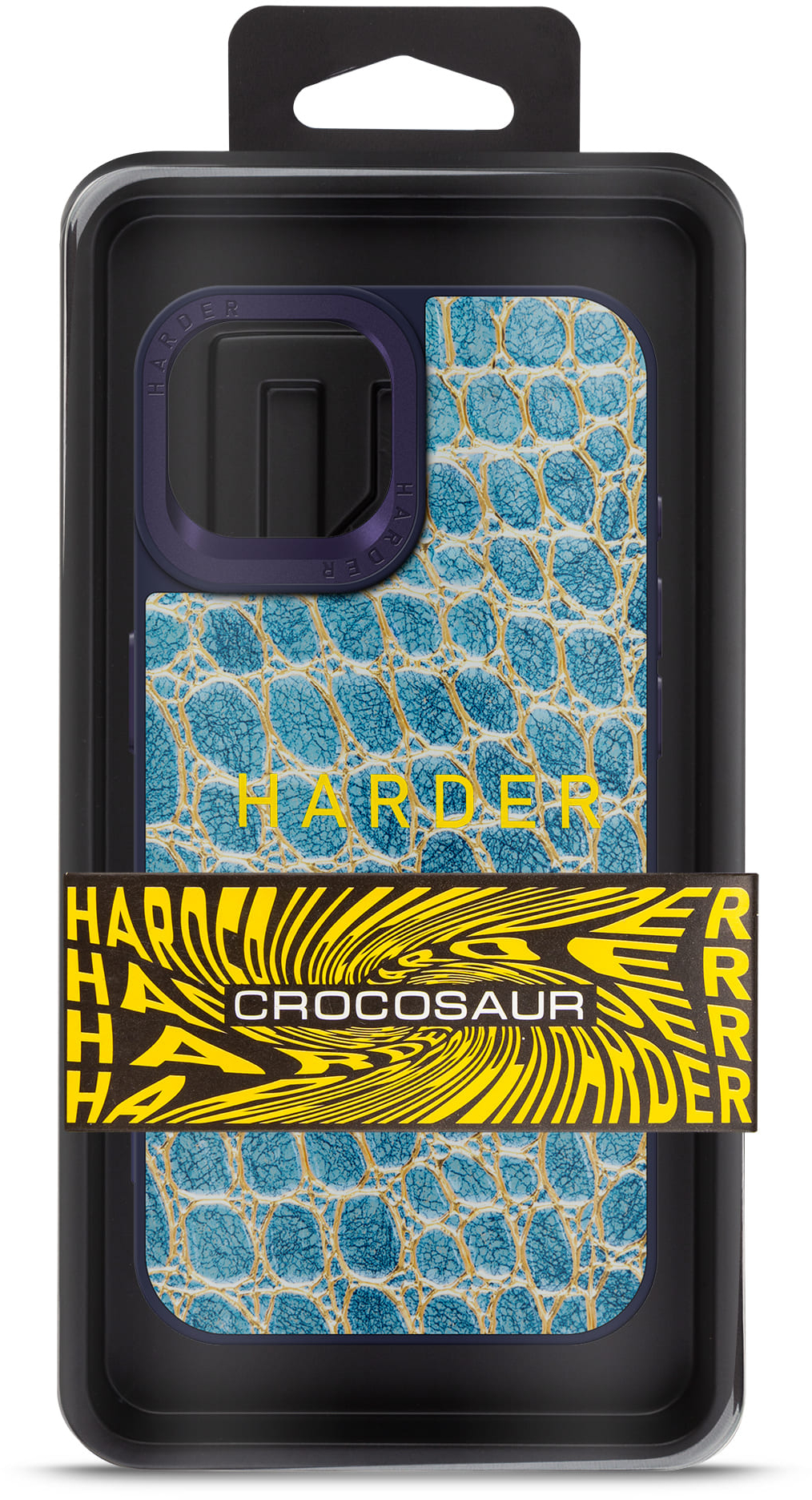 Чохол Harder Crocosaur для Apple iPhone 15 Blue (ARM76700)фото