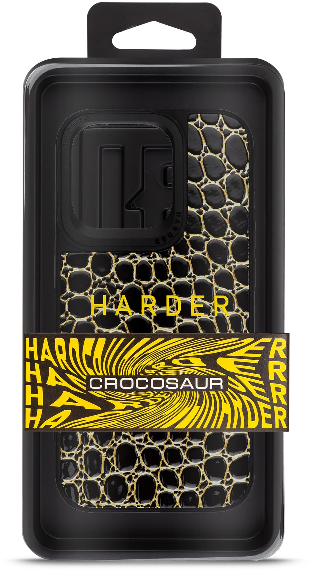 Чохол Harder Crocosaur для Apple iPhone 15 Pro Black (ARM76701)фото3