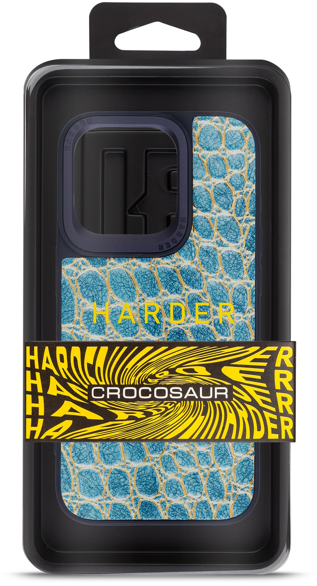Чохол Harder Crocosaur для Apple iPhone 15 Pro Blue (ARM76706)фото3
