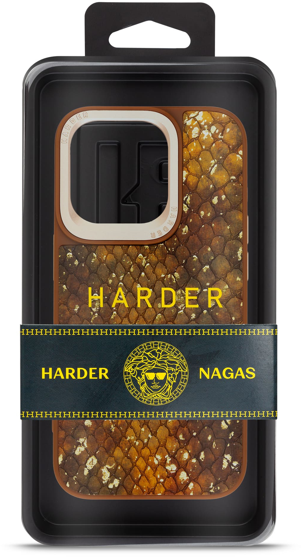 Чехол Harder Nagas для Apple iPhone 15 Pro Brown (ARM76740) фото 3