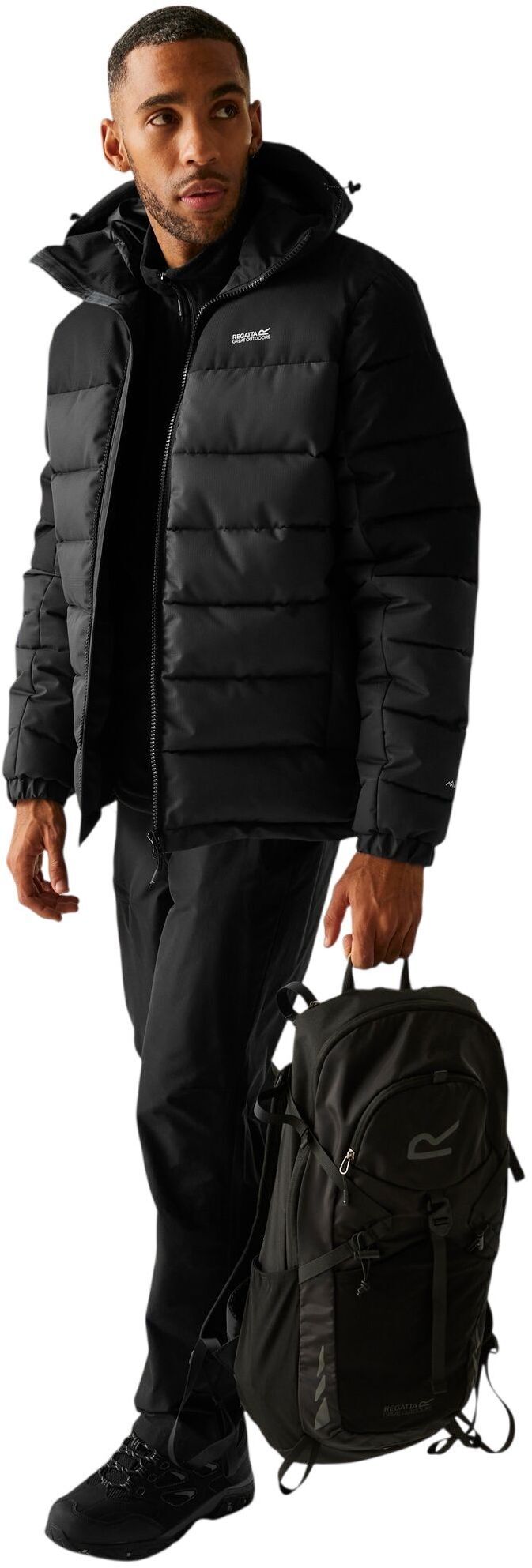 Куртка мужская Regatta Aldthorn RMN 306-61G XL черная/серая фото 6