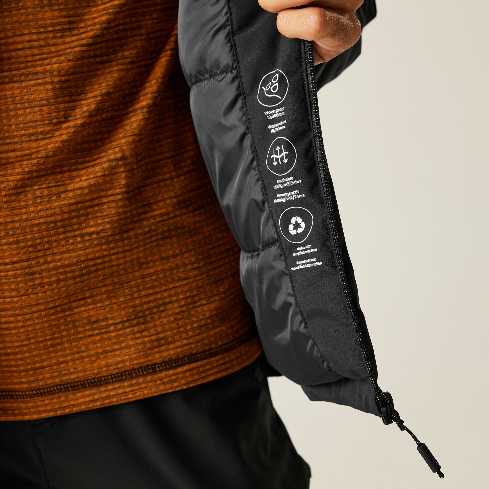 Куртка утепленная мужская Regatta Frelton RMP434-800 M черная фото 