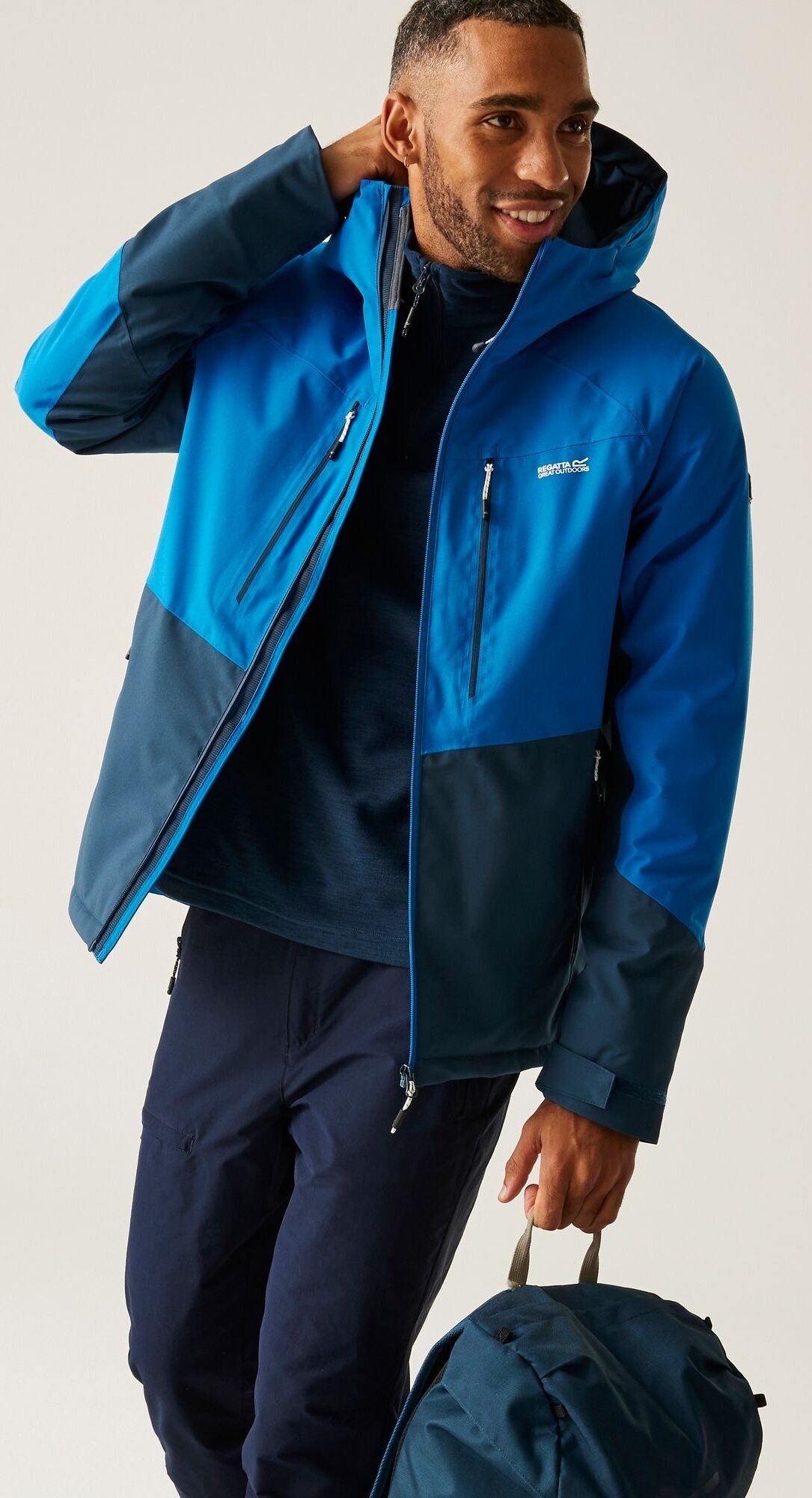 Куртка утепленная мужская Regatta HightonStrPdJkt RMP435-ZSQ S синяя/голубая фото 