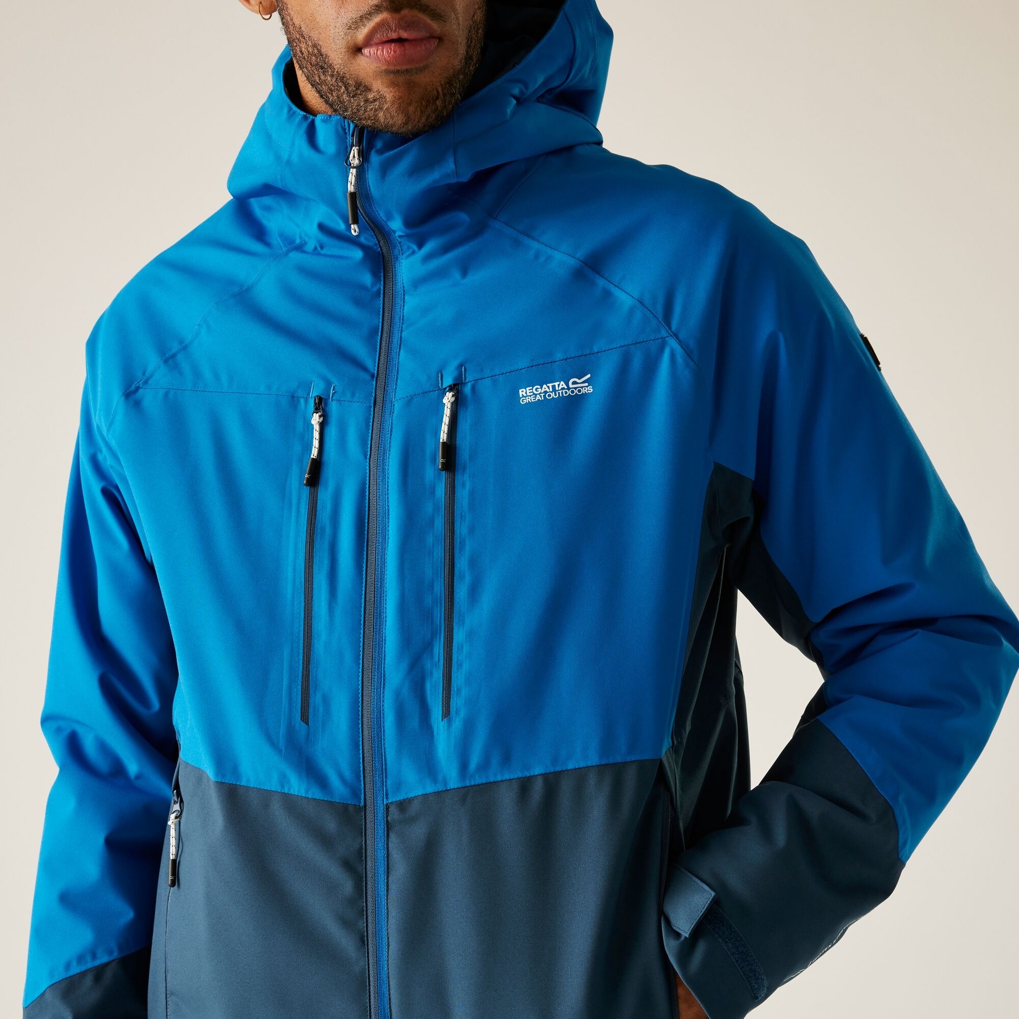 Куртка утепленная мужская Regatta HightonStrPdJkt RMP435-ZSQ S синяя/голубая фото 
