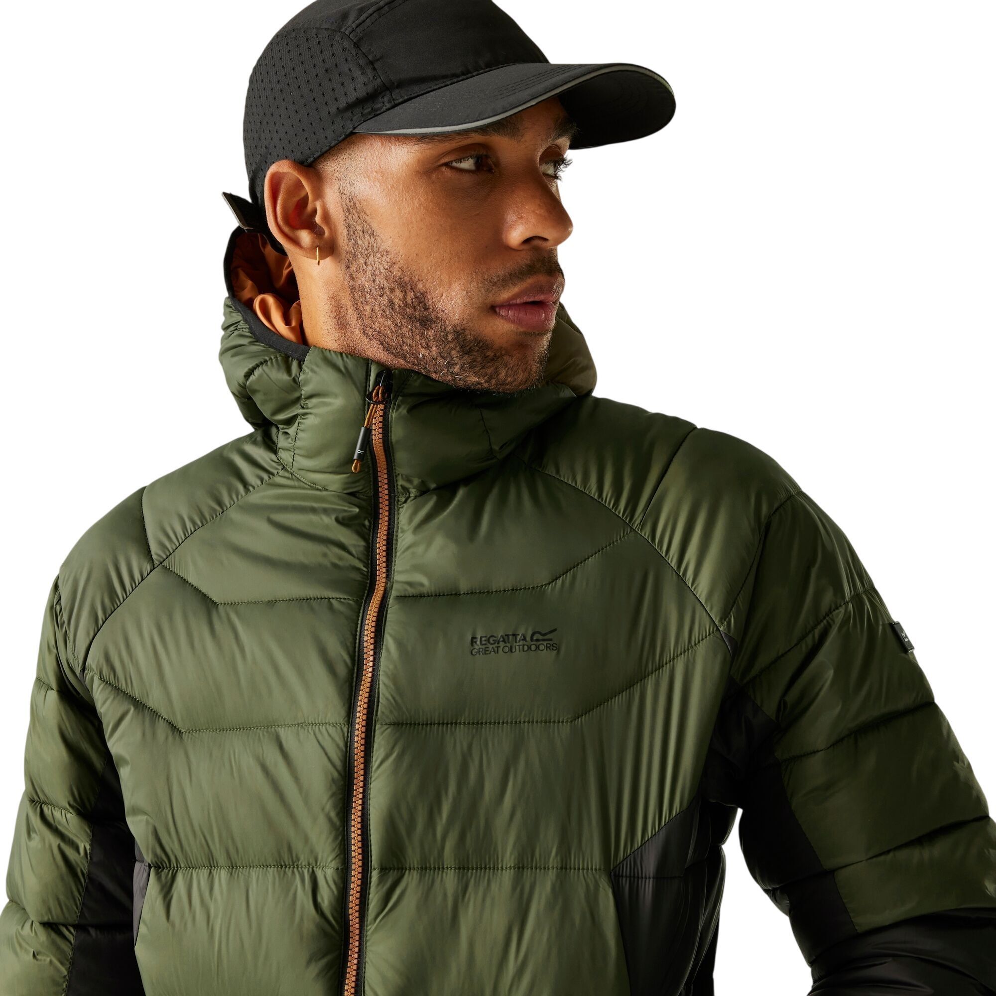 Куртка чоловіча Regatta Hooded Dalent RMN 304-ZYI S хакі/чорнафото