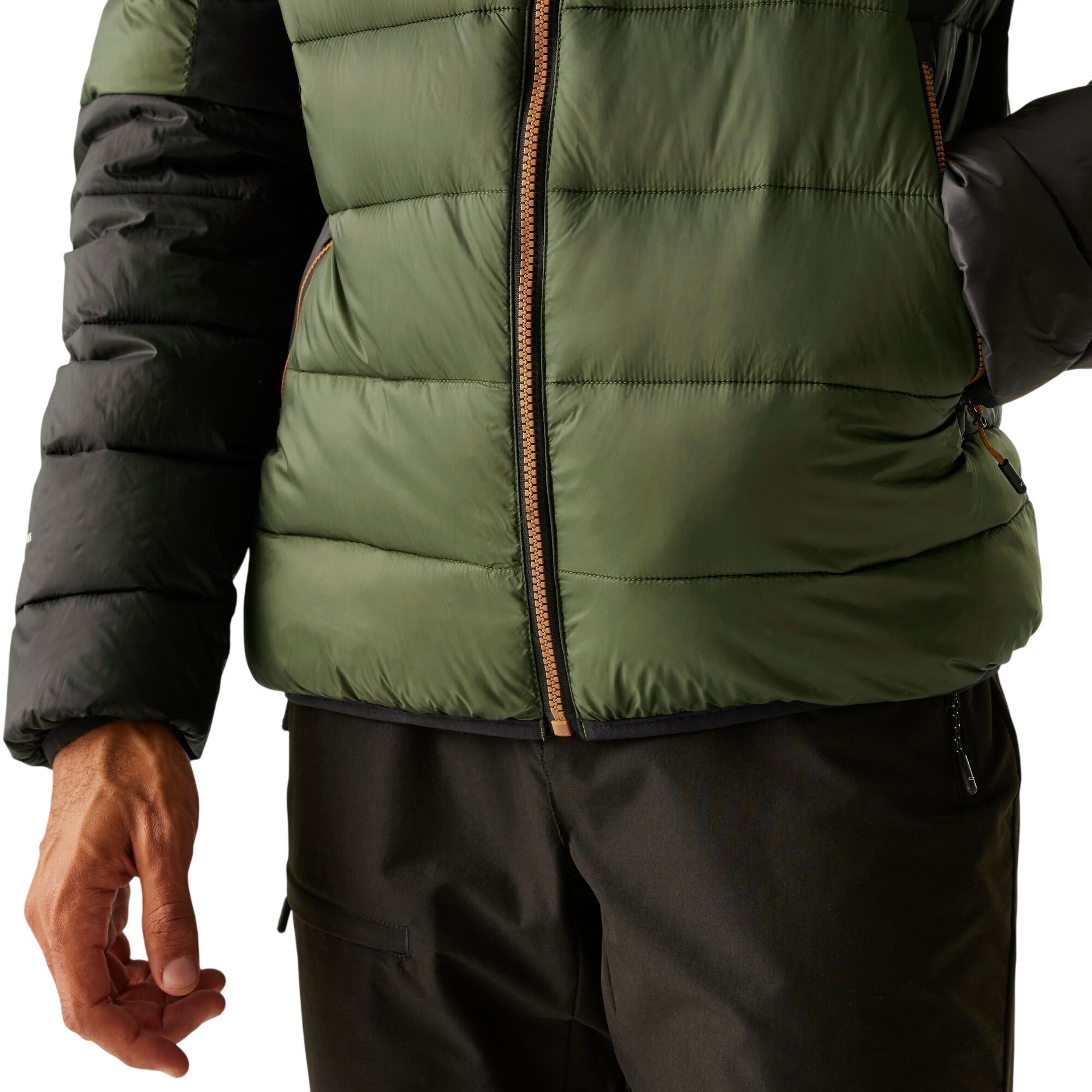 Куртка чоловіча Regatta Hooded Dalent RMN 304-ZYI M хакі/чорнафото