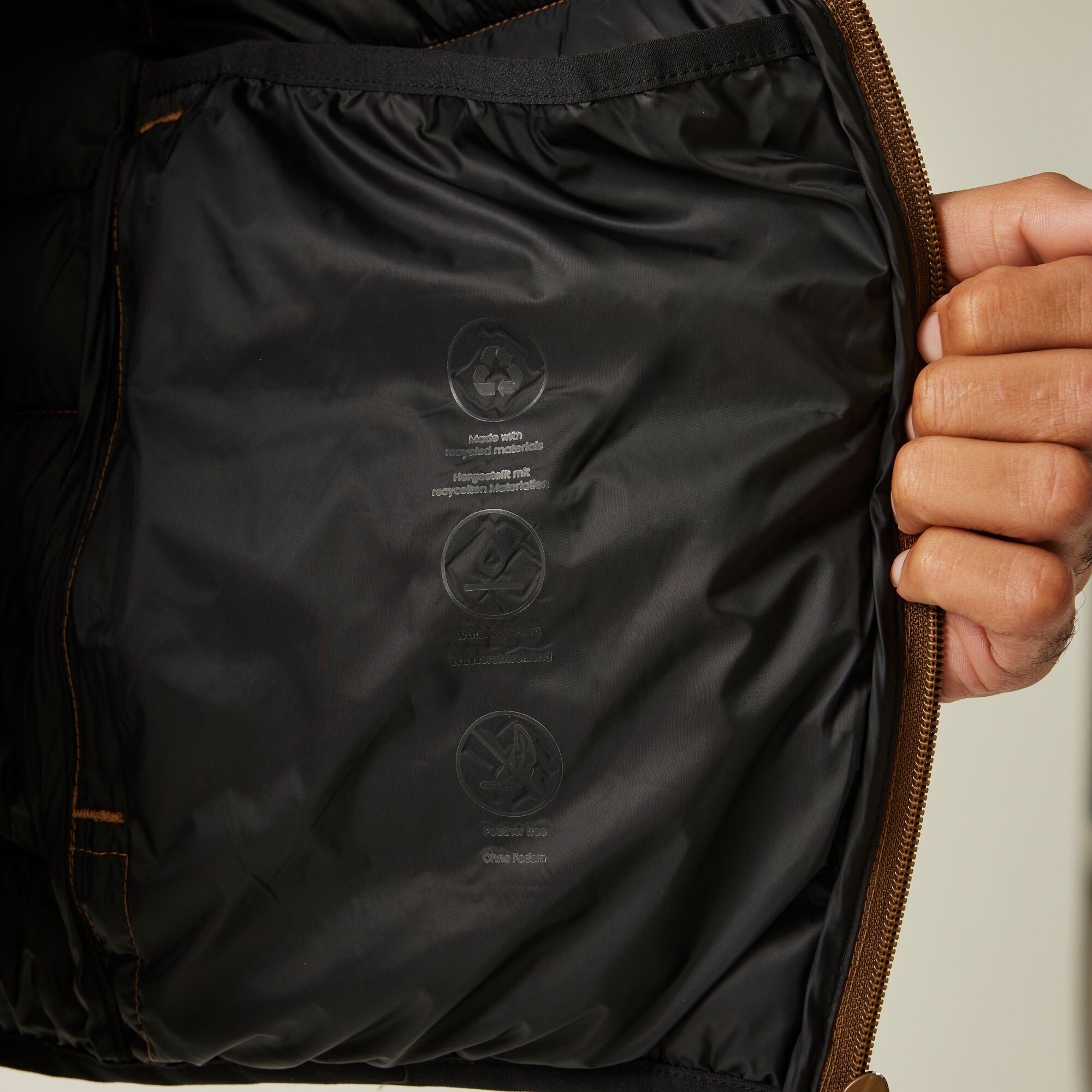 Куртка демисезонная мужская Regatta HoodedMarizion RMN223-ZN0 2XL коричневая фото 4