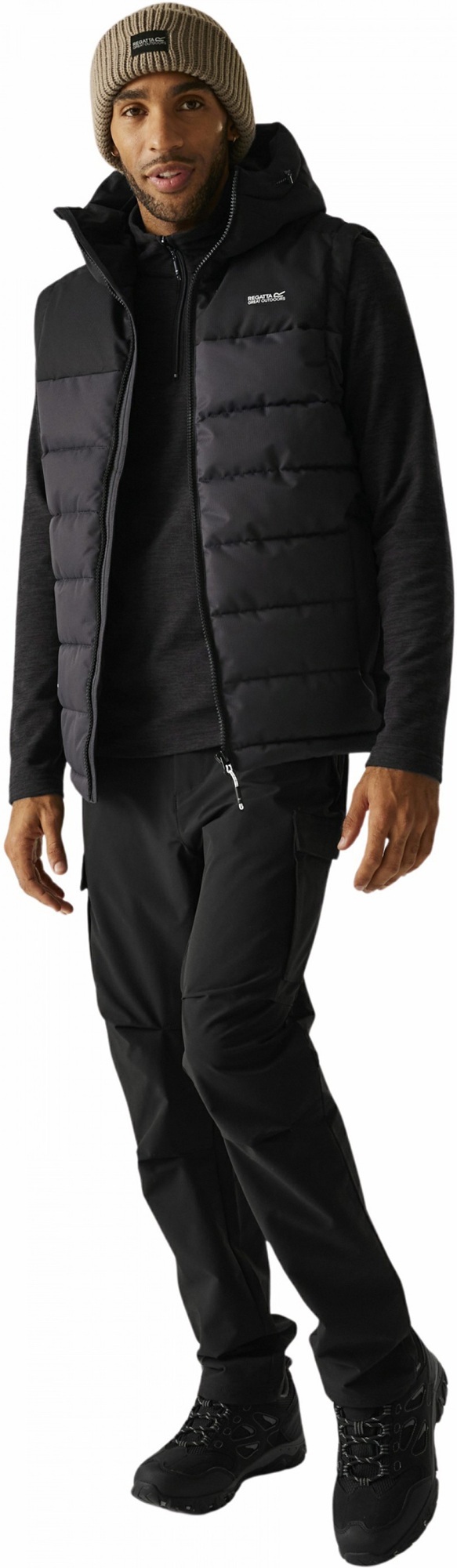 Жилет чоловічий Regatta AldthornB/W RMB182-61G 3XL чорнийфото