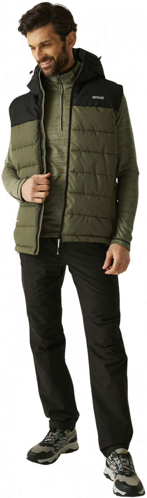 Жилет чоловічий Regatta AldthornB/W RMB182-ZYI 3XL хакіфото