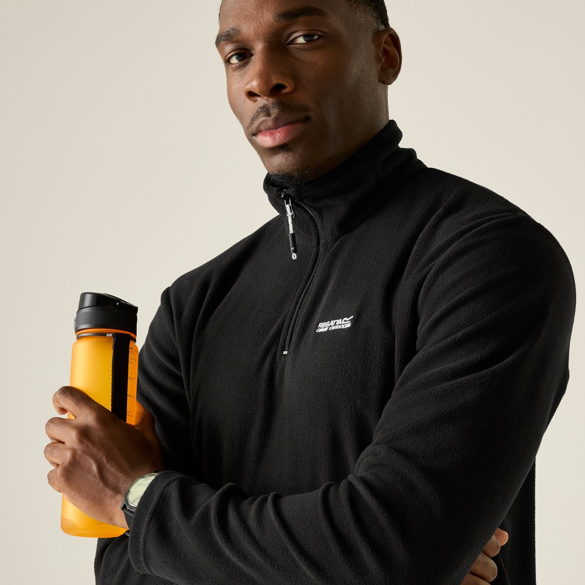 Флісова кофта чоловіча Regatta Thompson Fleece RMA021-800 XL чорнафото