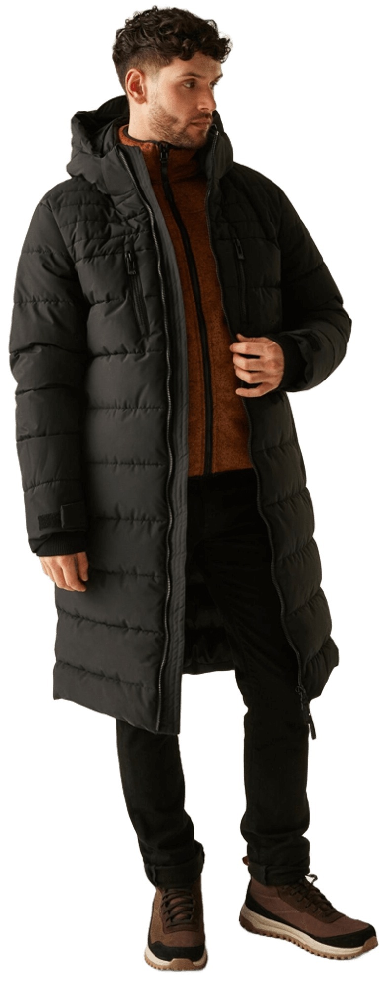 Куртка зимняя длинная мужская Regatta Mottere RMN316-800 M черная фото 5